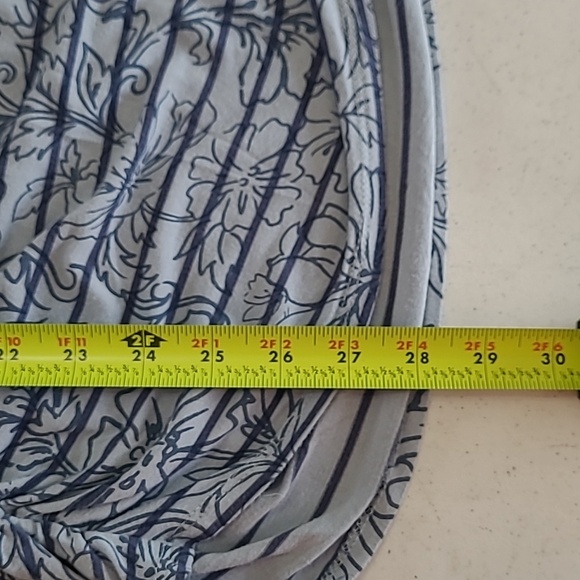 💥3for$12 Jessica Simpson Maternity Blue Striped Blouse with side Ruching sizeXL - Picture 5 of 7